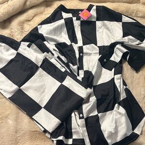 Dressed In Lala satin playsuit (nwt)